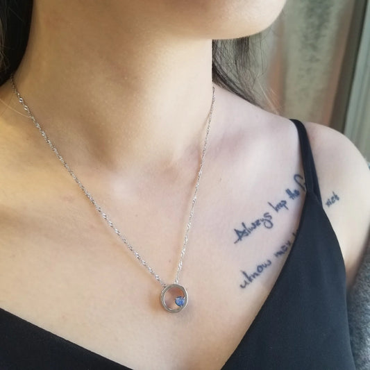 Sterling Silver Caroline Circular Triplet Opal Pendant