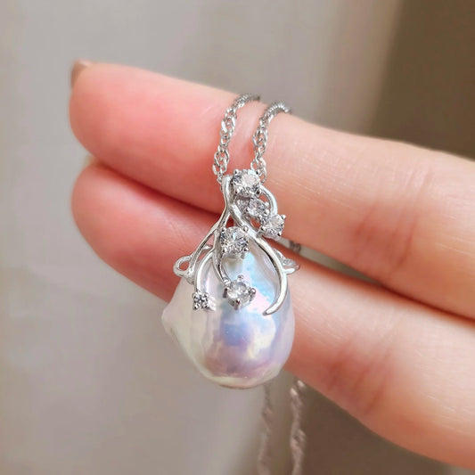 Sterling Silver Baroque Pearl Pendant