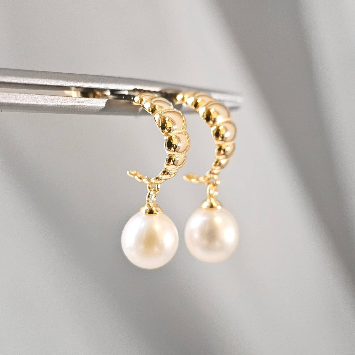 Bubble Freshwater Pearl Earrings
