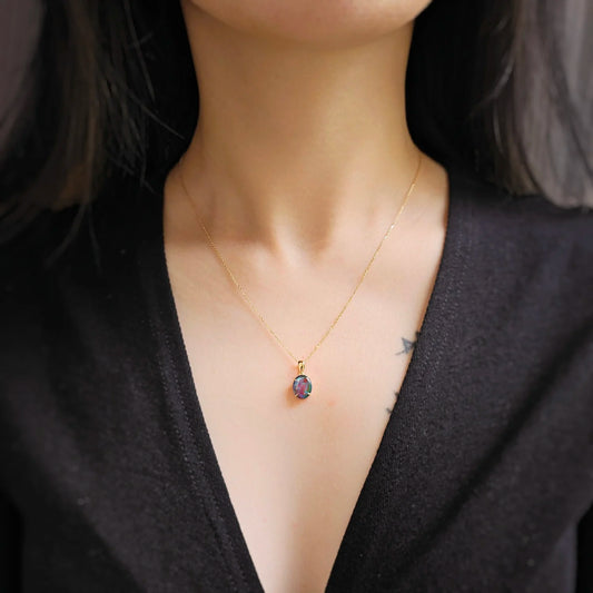 14K Friday Triplet Opal Pendant