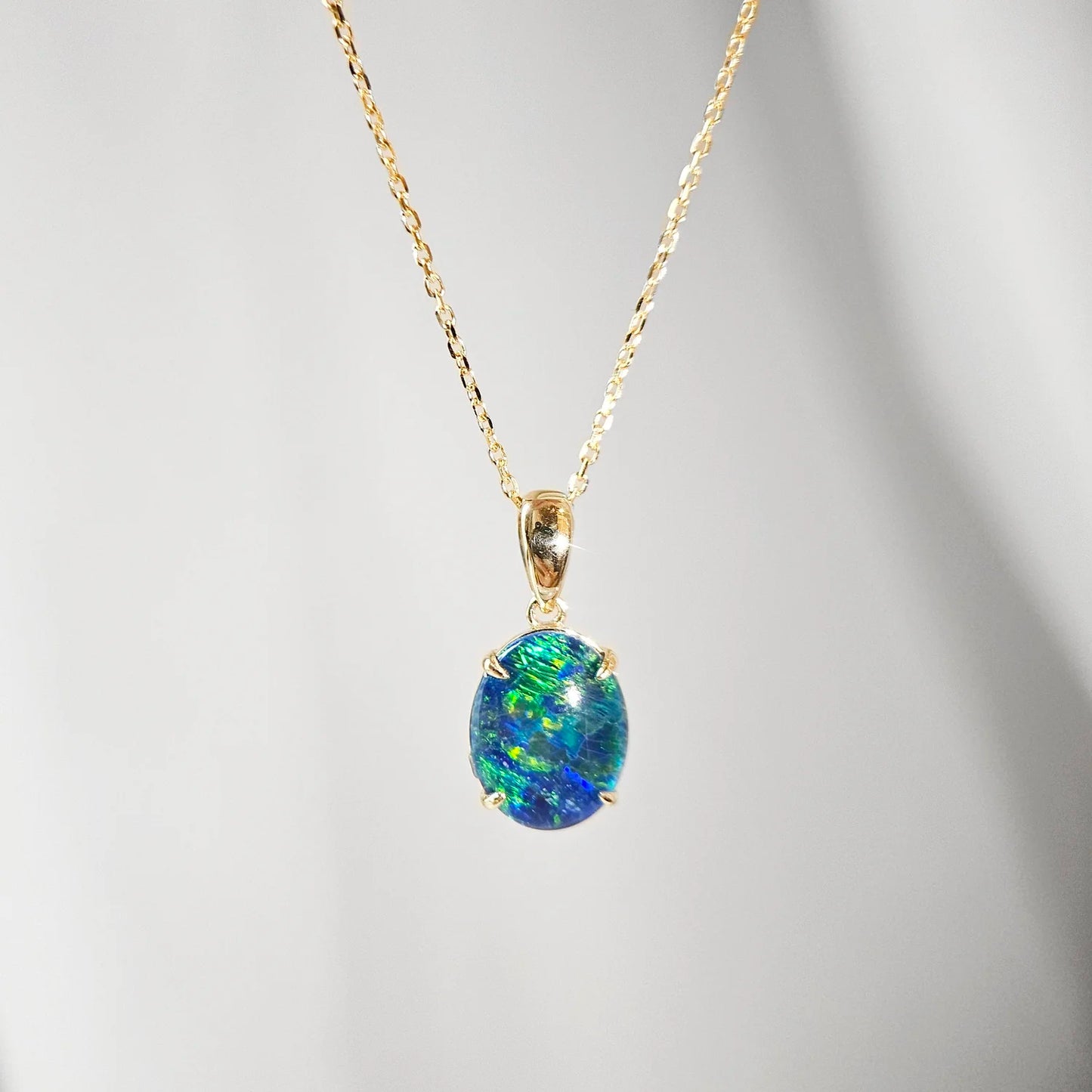 14K Friday Triplet Opal Pendant