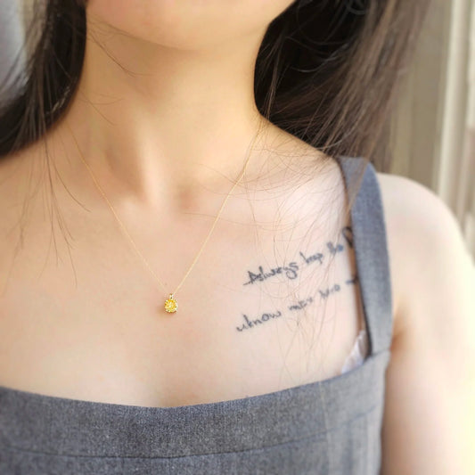 14K My Sunshine Yellow Moissanite Necklace