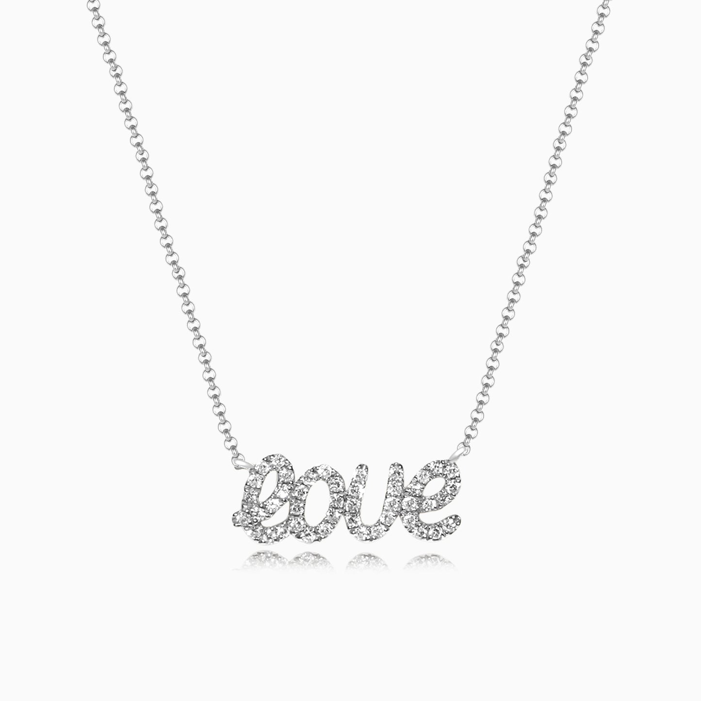 18K Diamond Love Necklace