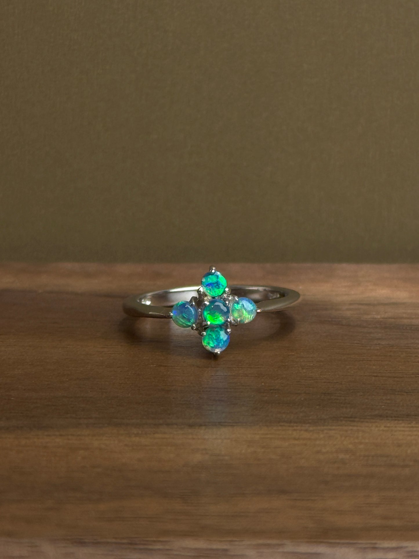 18K Karla White Opal Ring