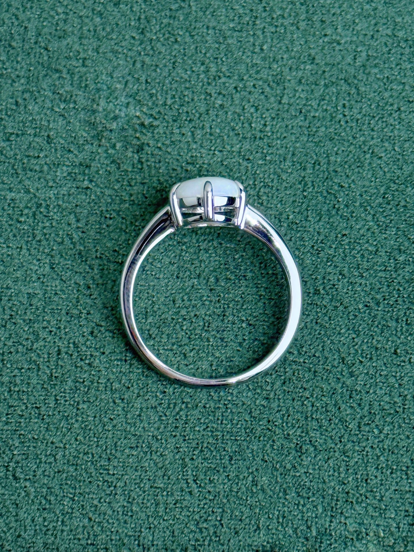 18K Vivian White Opal Ring