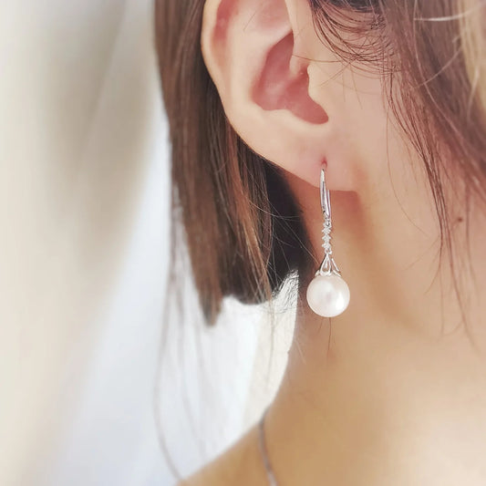 18K Chandelier Akoya Pearl Dangling Earring (Yellow gold only)