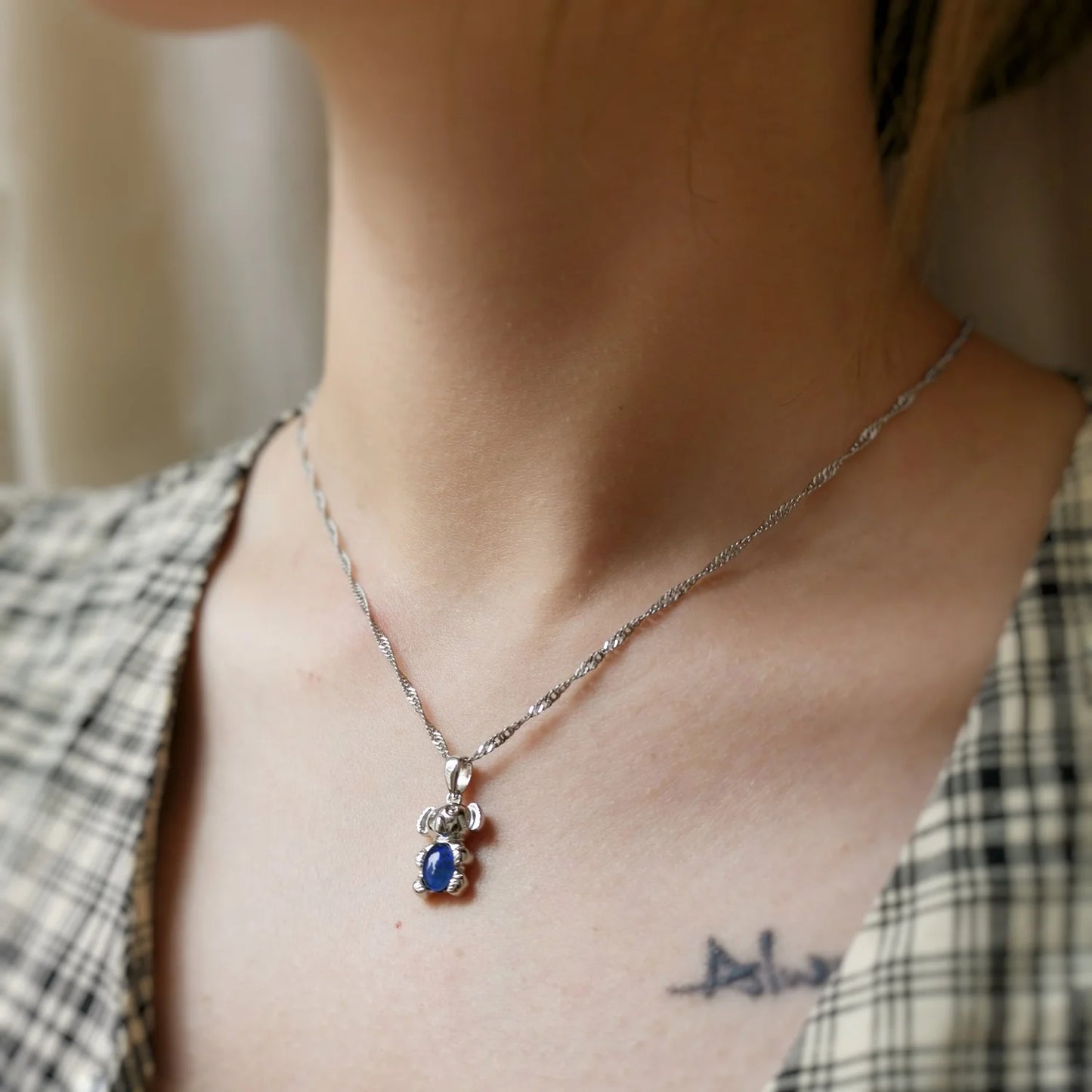 Sterling Silver Koala Hug Triplet Opal Pendant