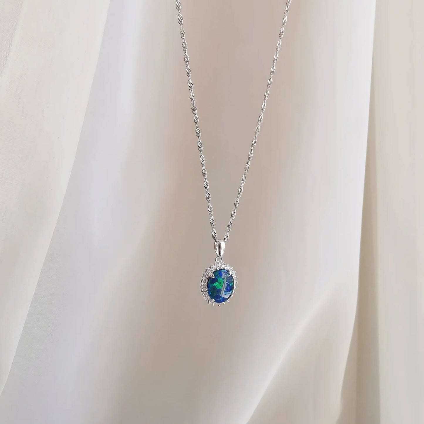 Sterling Silver Lucia Triplet Opal Pendant