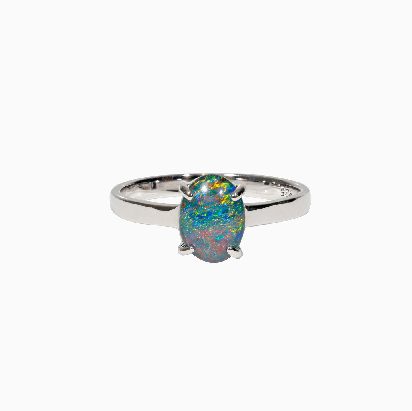 Sterling Silver Clara Triplet Opal Ring