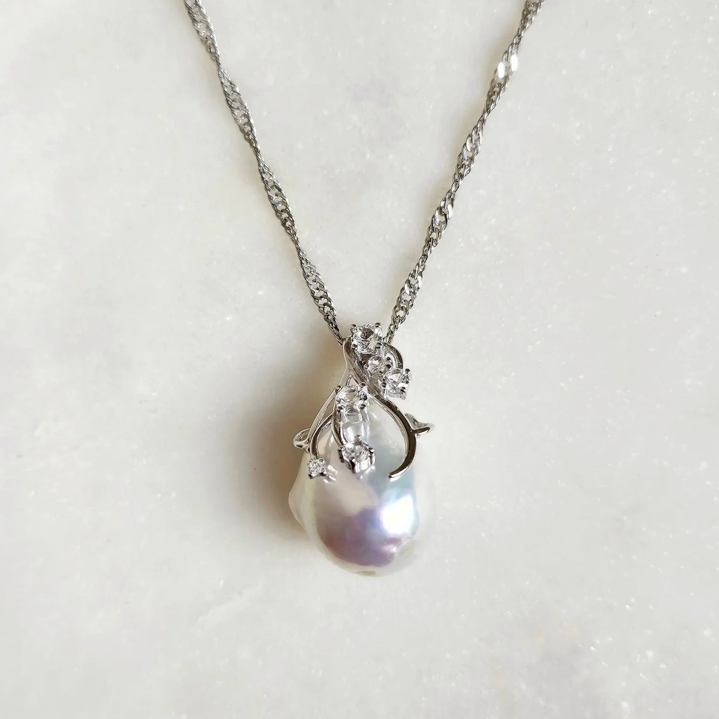 Sterling Silver Baroque Pearl Pendant