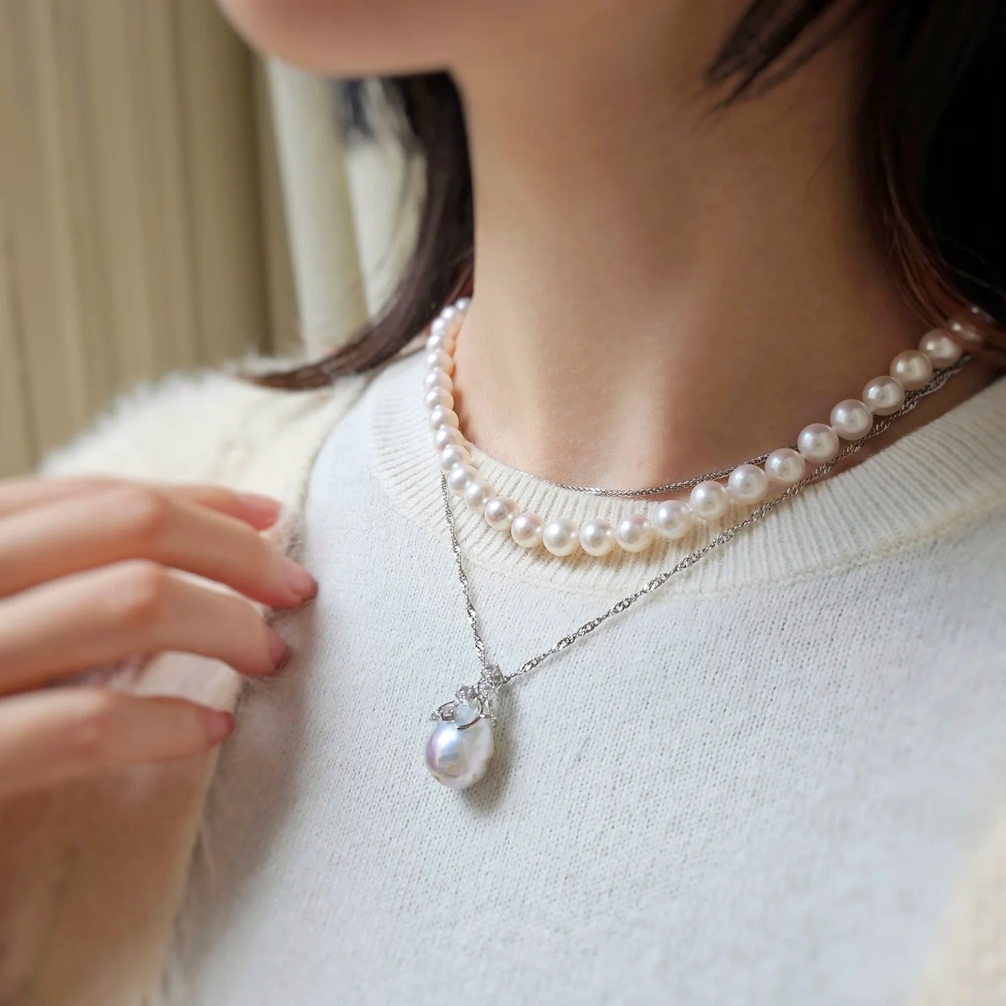 Sterling Silver Baroque Pearl Pendant