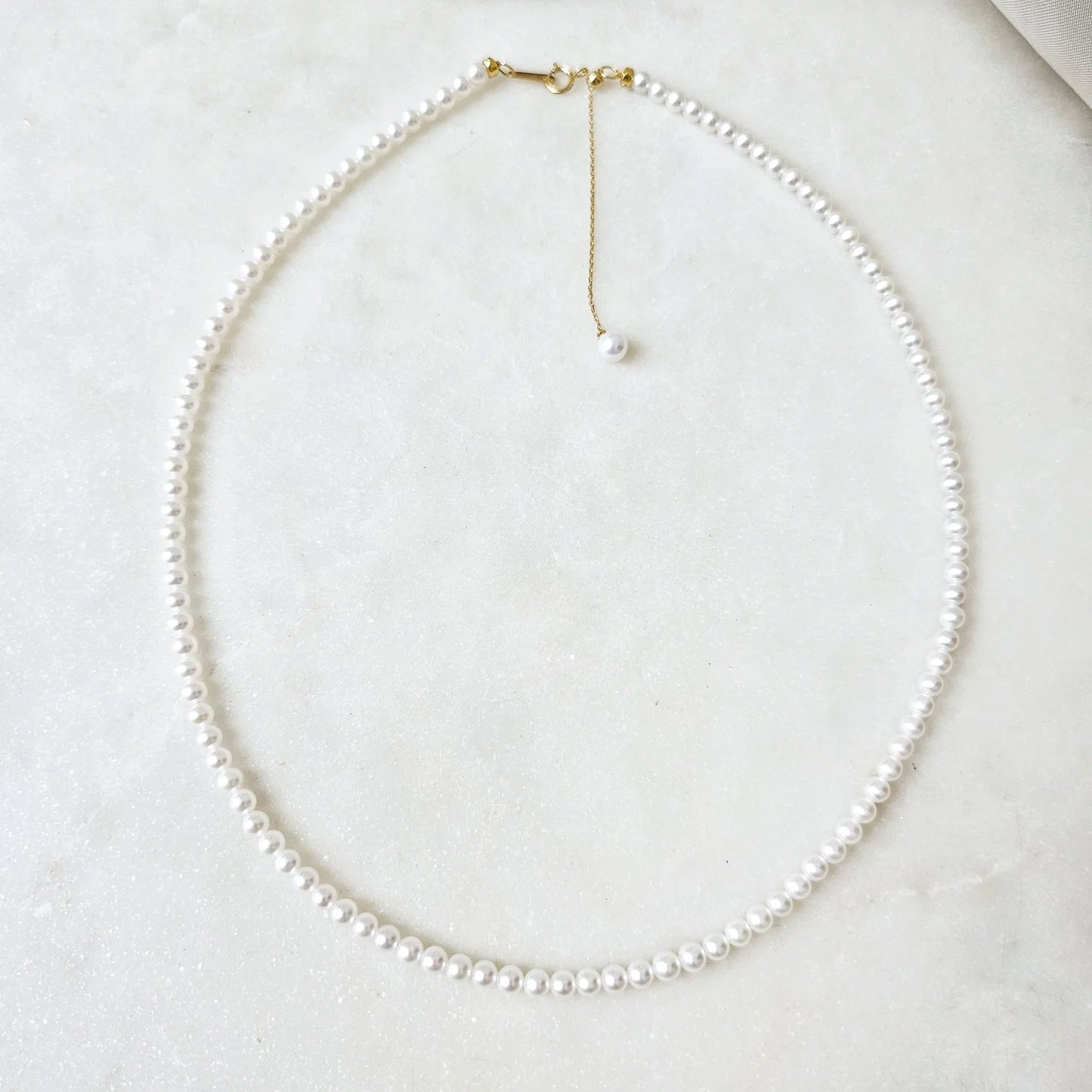 18K Luminous Baby Akoya Necklace (3.5-4MM)