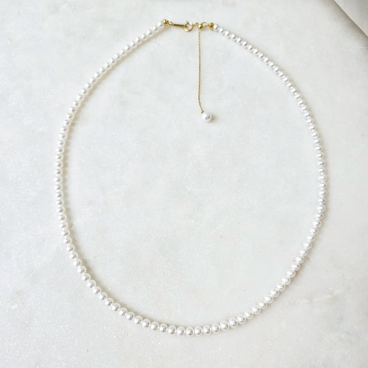 18K Luminous Baby Akoya Necklace (3.5-4MM)