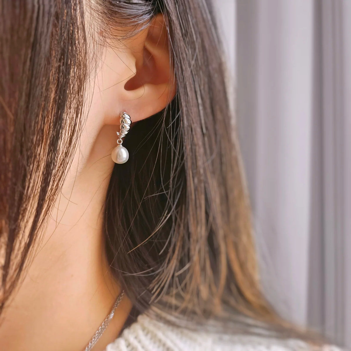 Bubble Freshwater Pearl Earrings