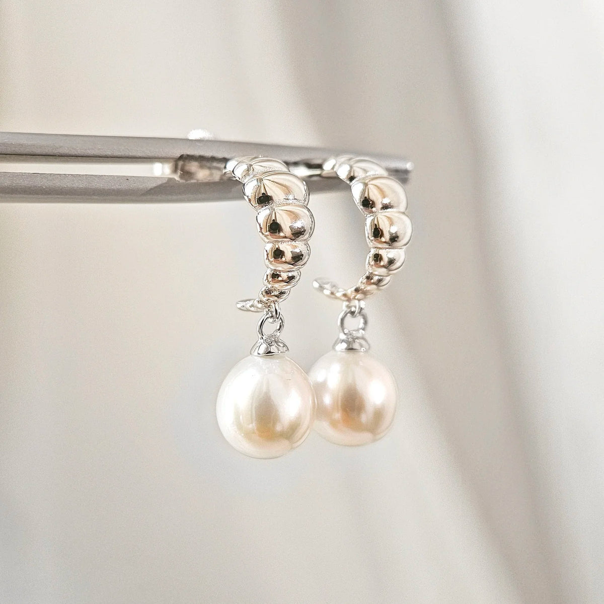 Bubble Freshwater Pearl Earrings