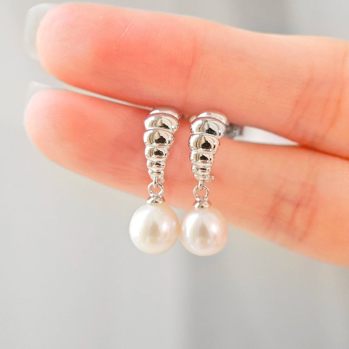 Bubble Freshwater Pearl Earrings