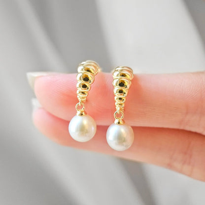 Bubble Freshwater Pearl Earrings