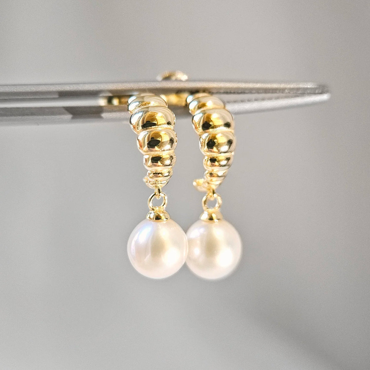 Bubble Freshwater Pearl Earrings