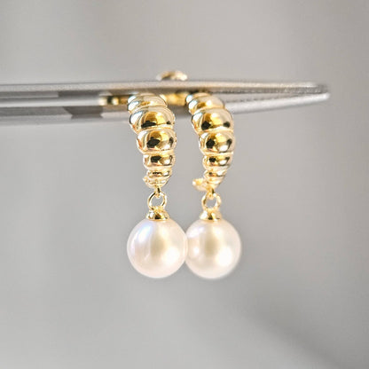 Bubble Freshwater Pearl Earrings