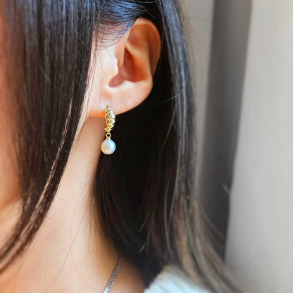 Bubble Freshwater Pearl Earrings