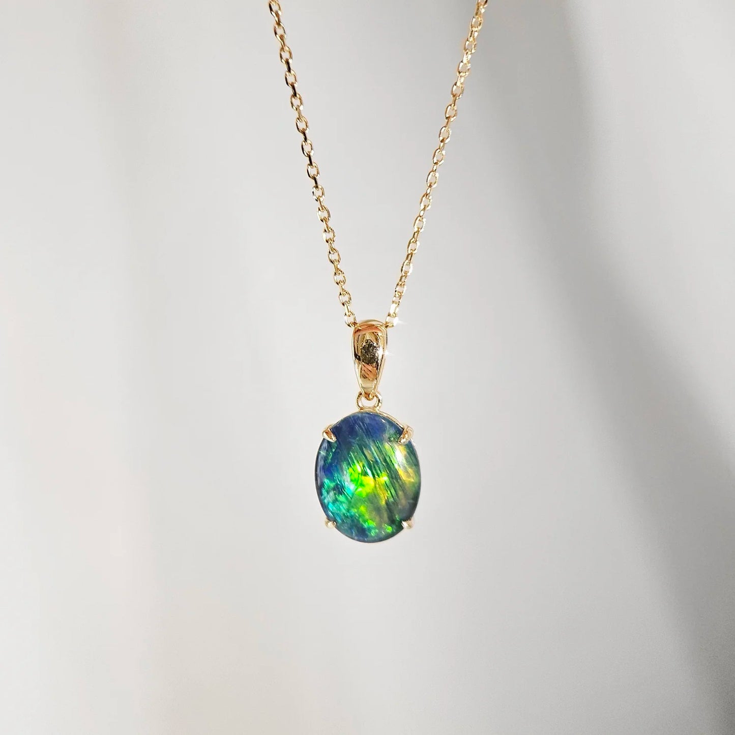 14K Friday Triplet Opal Pendant
