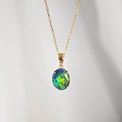 14K Friday Triplet Opal Pendant