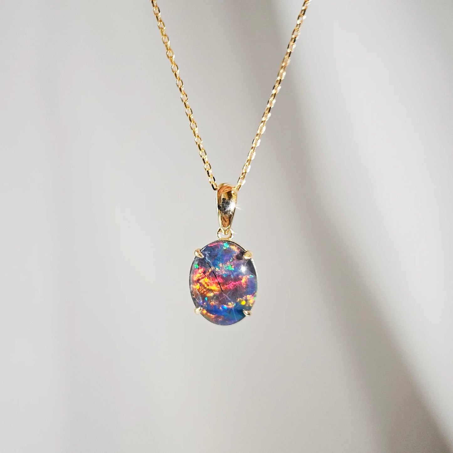 14K Friday Triplet Opal Pendant
