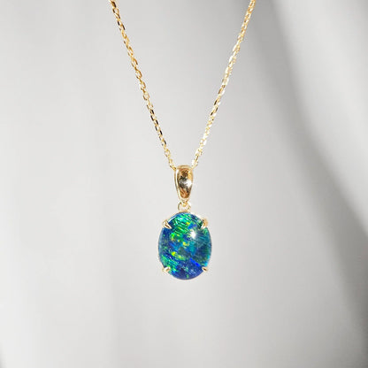 14K Friday Triplet Opal Pendant