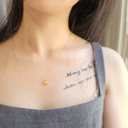 14K My Sunshine Yellow Moissanite Necklace
