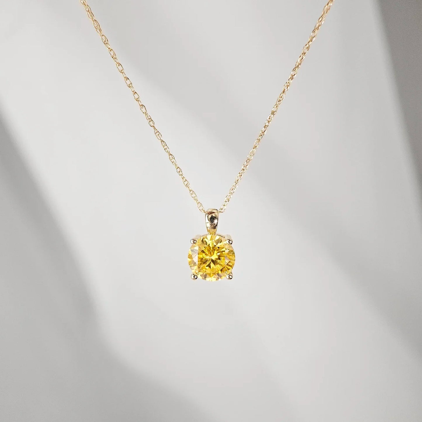 14K My Sunshine Yellow Moissanite Necklace