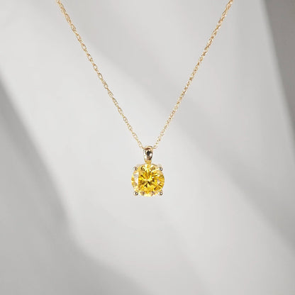 14K My Sunshine Yellow Moissanite Necklace