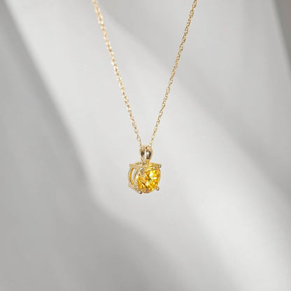 14K My Sunshine Yellow Moissanite Necklace