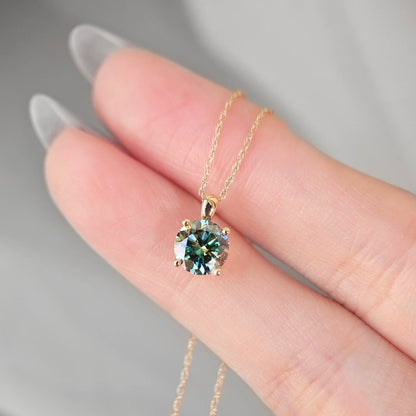 14K My Sunshine Green Moissanite Necklace