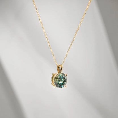 14K My Sunshine Green Moissanite Necklace