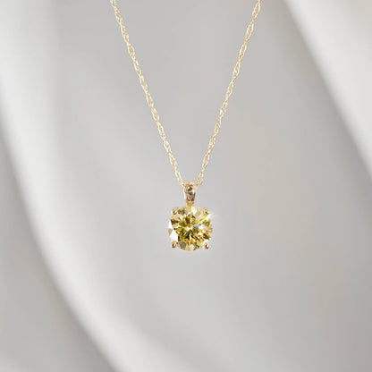 14K My Sunshine Yellow Moissanite Necklace