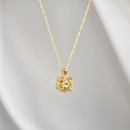 14K My Sunshine Yellow Moissanite Necklace
