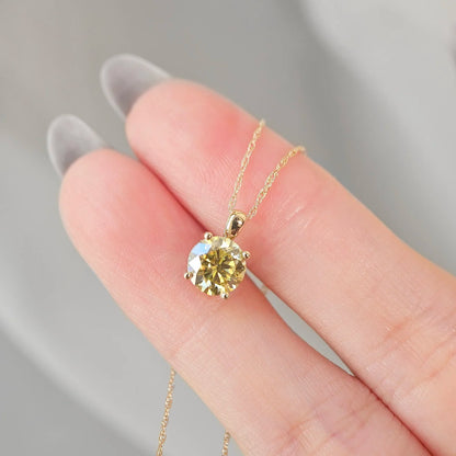 14K My Sunshine Yellow Moissanite Necklace