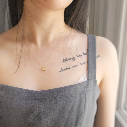 14K My Sunshine Yellow Moissanite Necklace