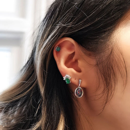 Sterling Silver Sylvie Opal Drop Earrings