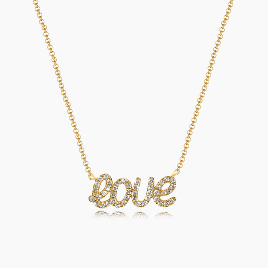 18K Diamond Love Necklace