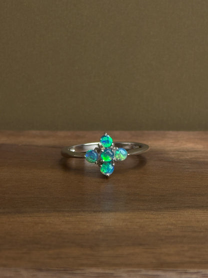 18K Karla White Opal Ring
