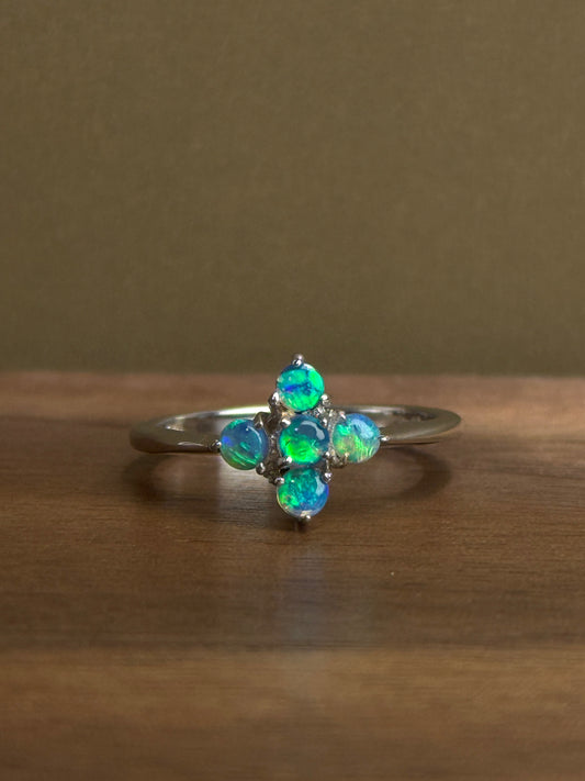 18K Karla White Opal Ring