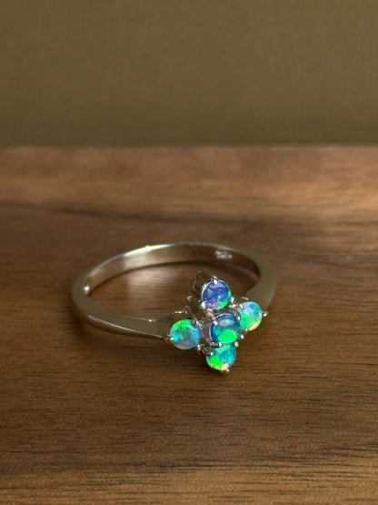 18K Karla White Opal Ring