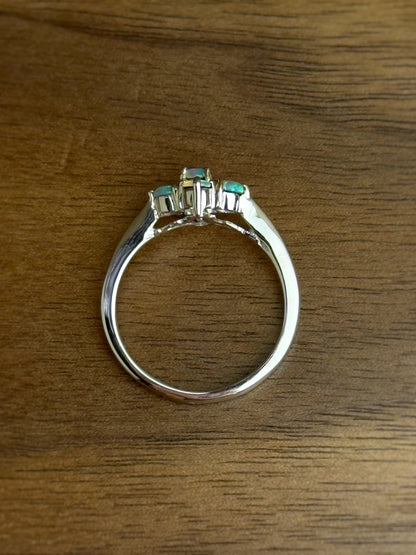 18K Karla White Opal Ring