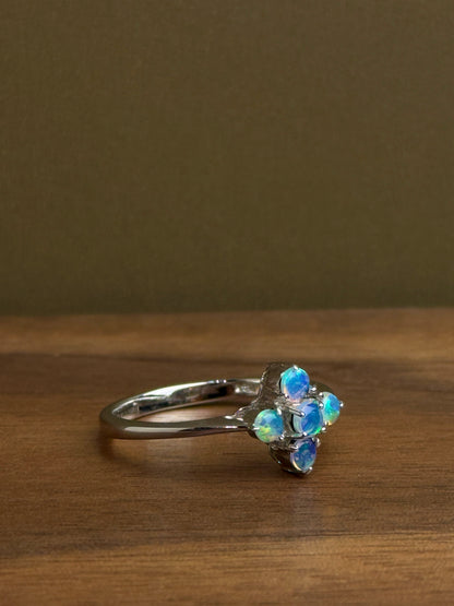 18K Karla White Opal Ring
