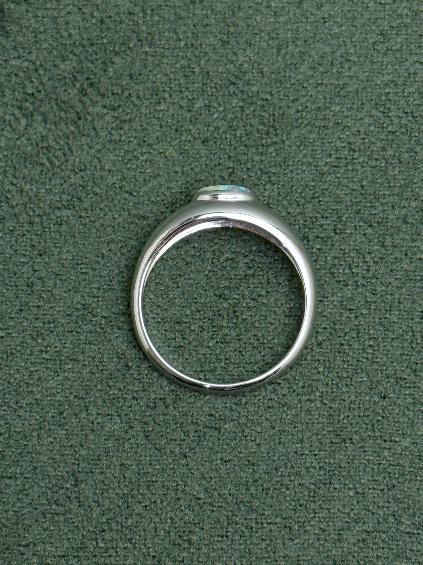 18K Bubble White Opal Ring