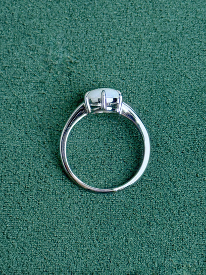 18K Vivian White Opal Ring