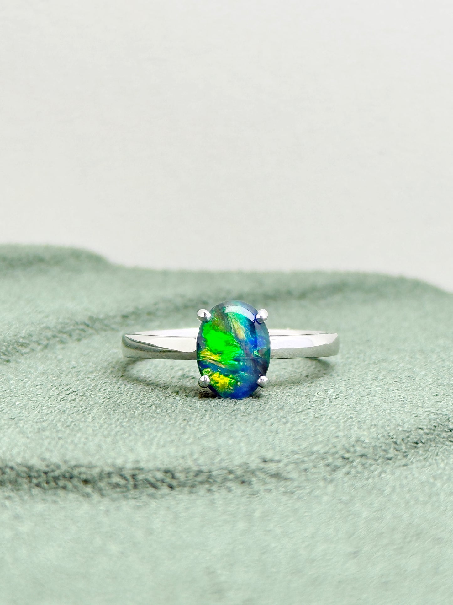 14K Frida Triplet Opal Ring