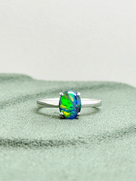 14K Frida Triplet Opal Ring