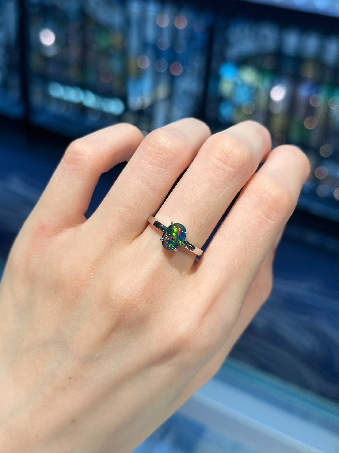 14K Frida Triplet Opal Ring